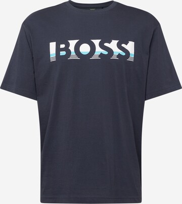BOSS Tričko – modrá: přední strana