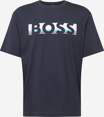 BOSS Green - Camiseta en azul: frente