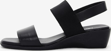 Sandalo di Derimod in nero: frontale