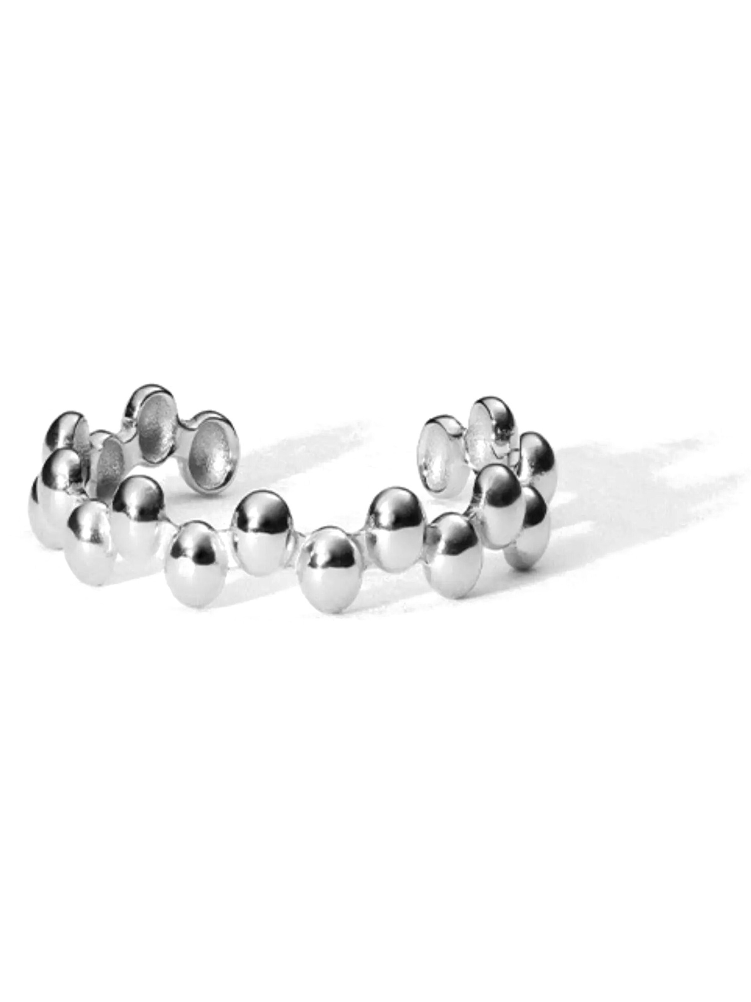 hiBALI Fußschmuck 'Twist'‌‌‌‌‌‌‌ in Silber: Vorderseite