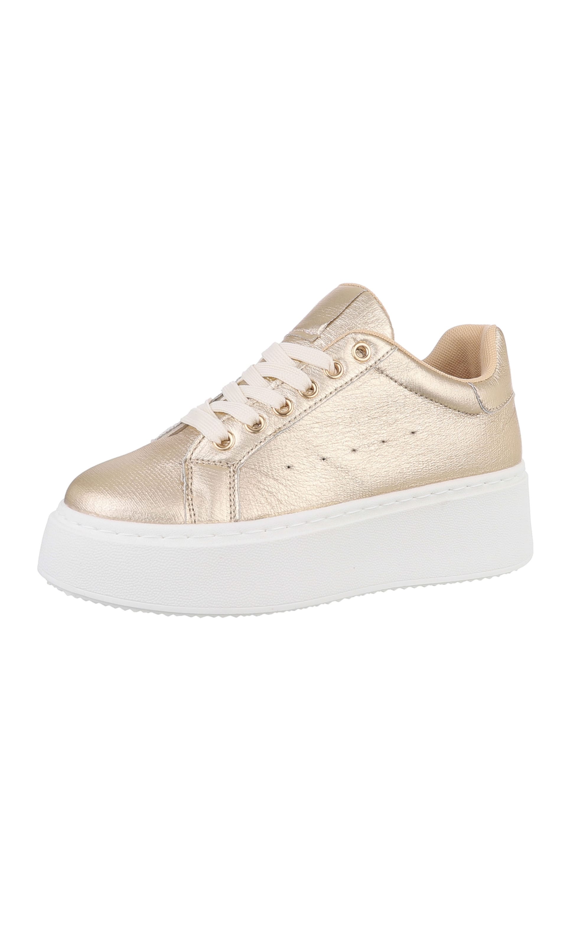 Ital-Design Sneakers in Gold: front