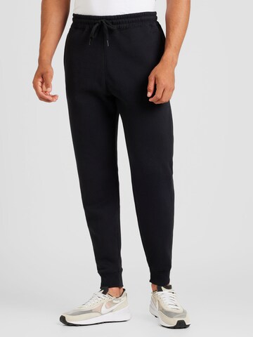 HOLLISTER Tapered Trousers in Black: front