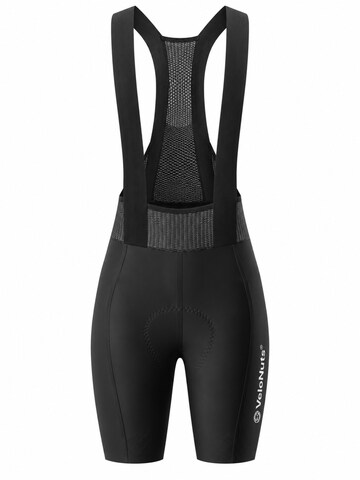VeloNuts Slim fit Workout Pants 'Gepolsterte Damen Trägerhose' in Black: front
