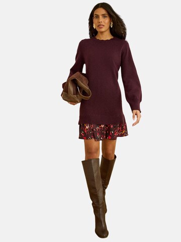 Robes en maille love & roses en rouge : devant