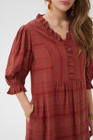 Cream Jurk 'Lyc' in Bruin