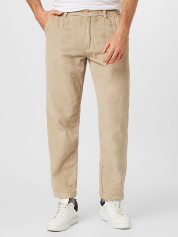 Redefined Rebel Regular Broek 'Malik' in Beige: voorkant