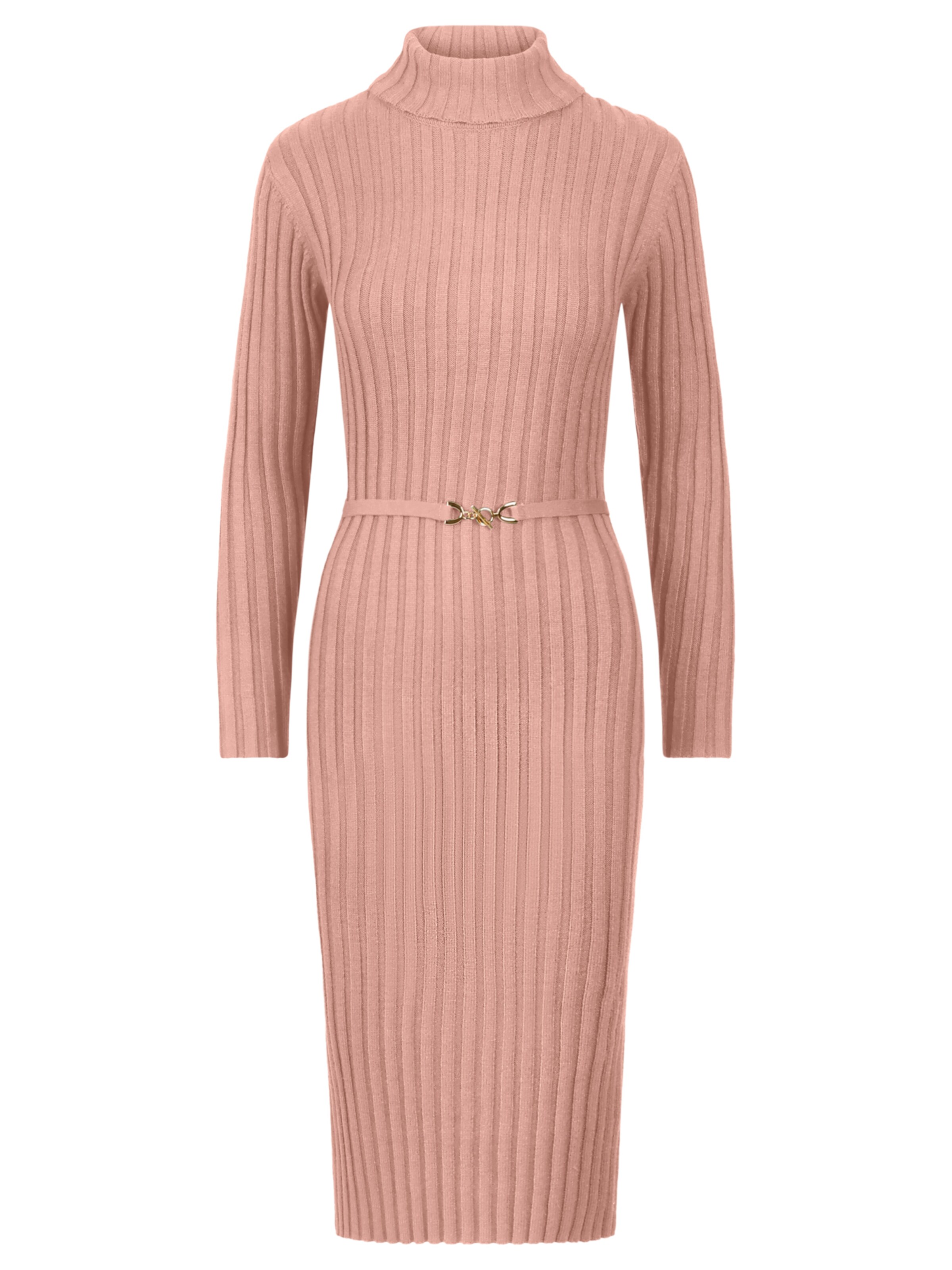 APART Knitted dress in Beige: front