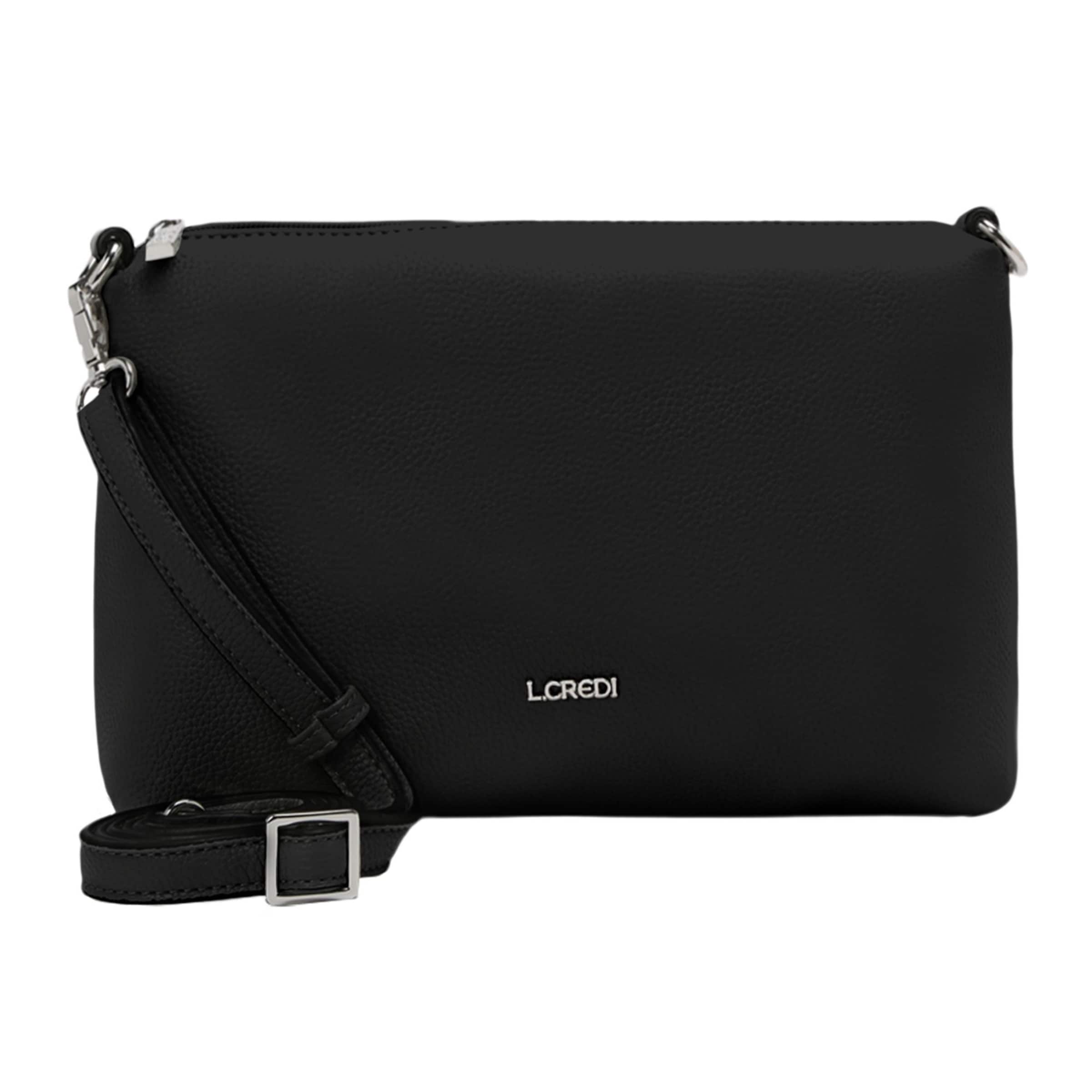 L.CREDI Crossbody bag 'Ella' in Black: front