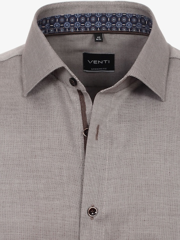 VENTI Regular fit Business Shirt in Brown