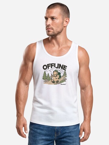 Neverless Shirt 'Hike Adventure Bear'‌‌‌ in Weiß: Vorderseite