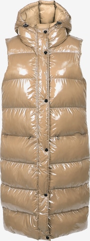 Vestă de la FREAKY NATION pe bej: față