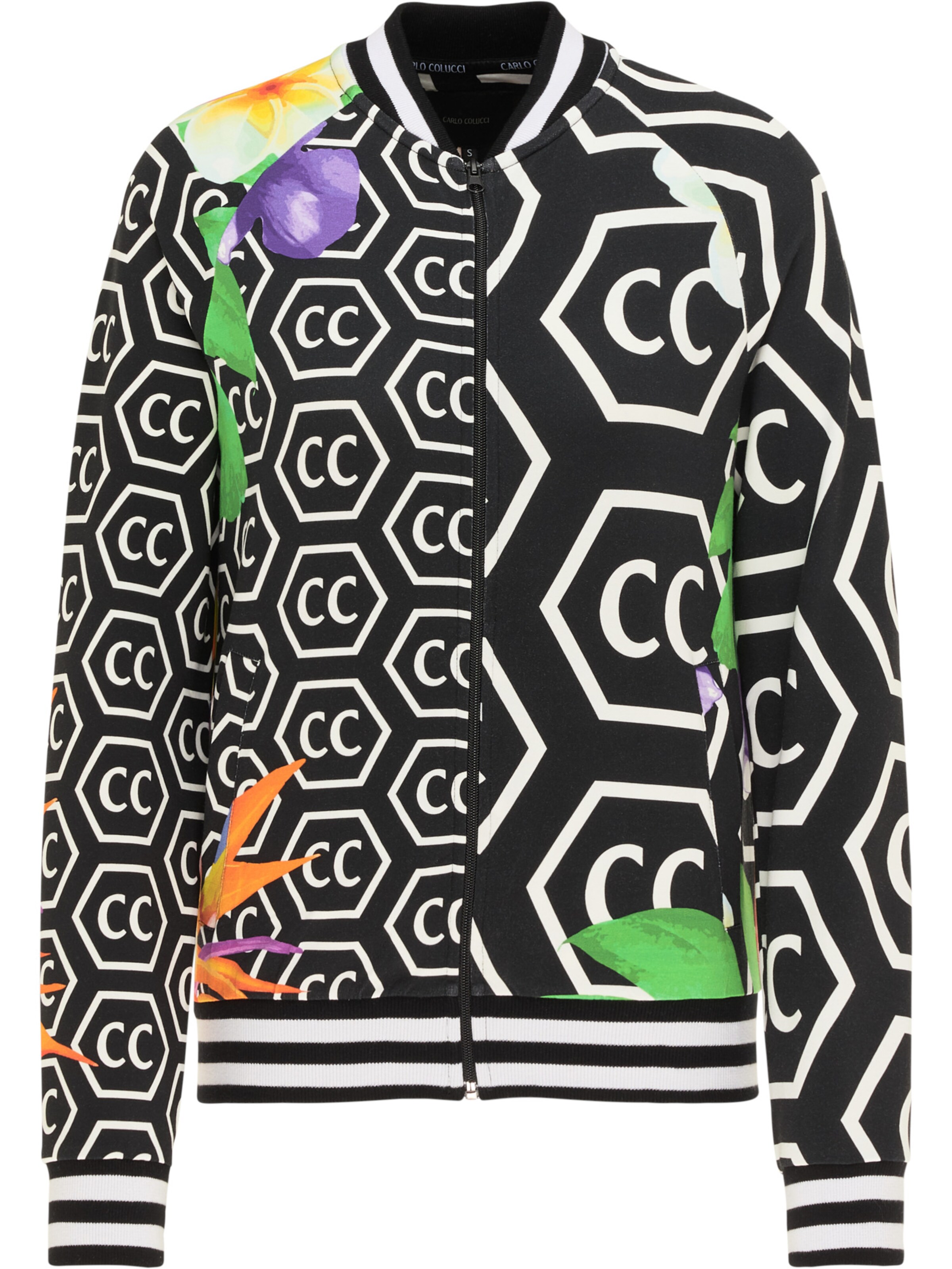 Veste de survêtement ' Cologna ' Carlo Colucci en noir : devant