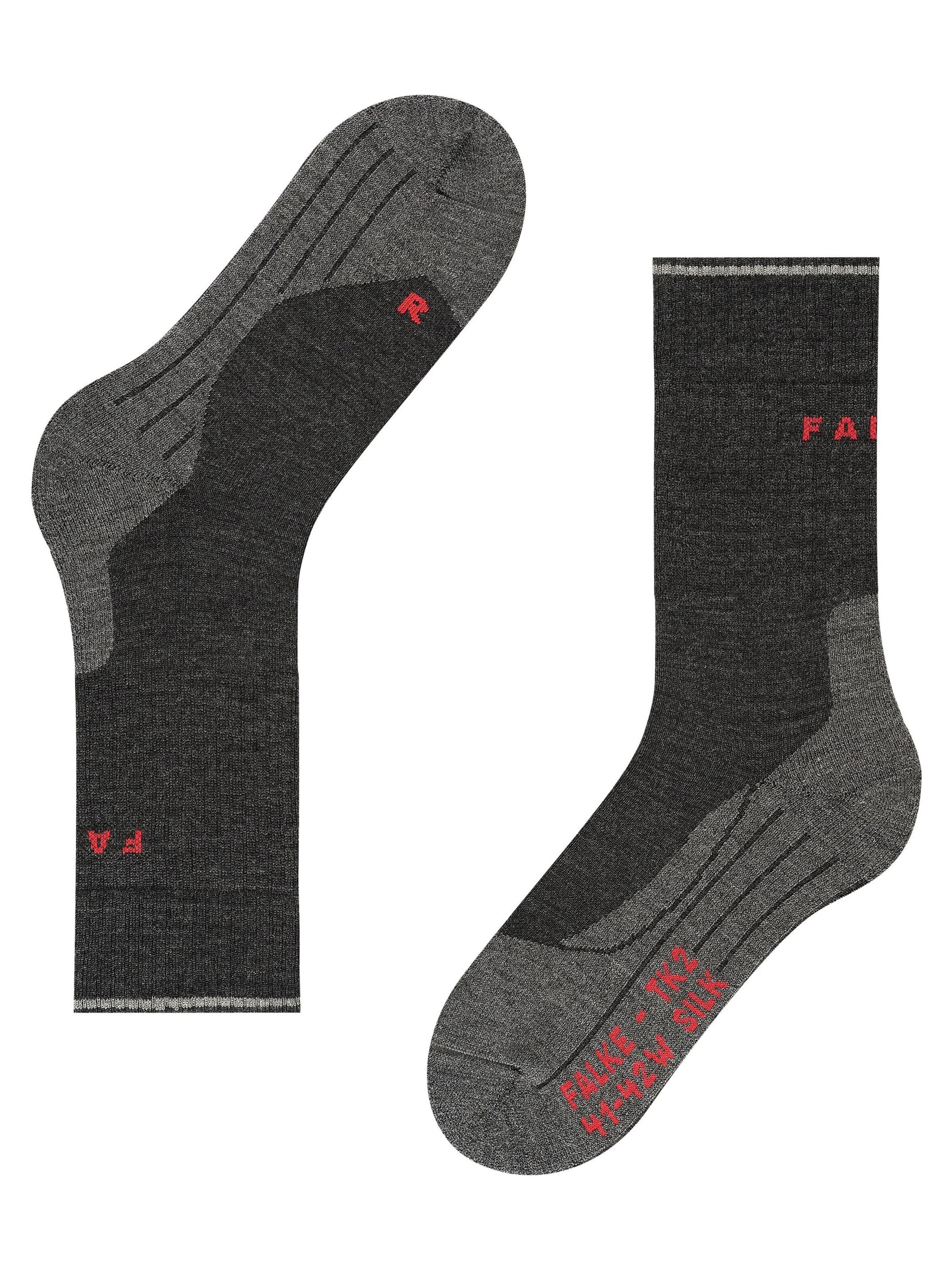 FALKE Sportsocken 'TK2 Explore Wool Silk'‌‌‌‌‌‌‌‌‌ in Grau