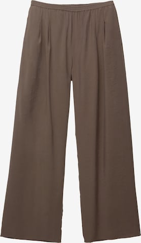 Pull&Bear Široký strih Nohavice - Hnedá: predná strana