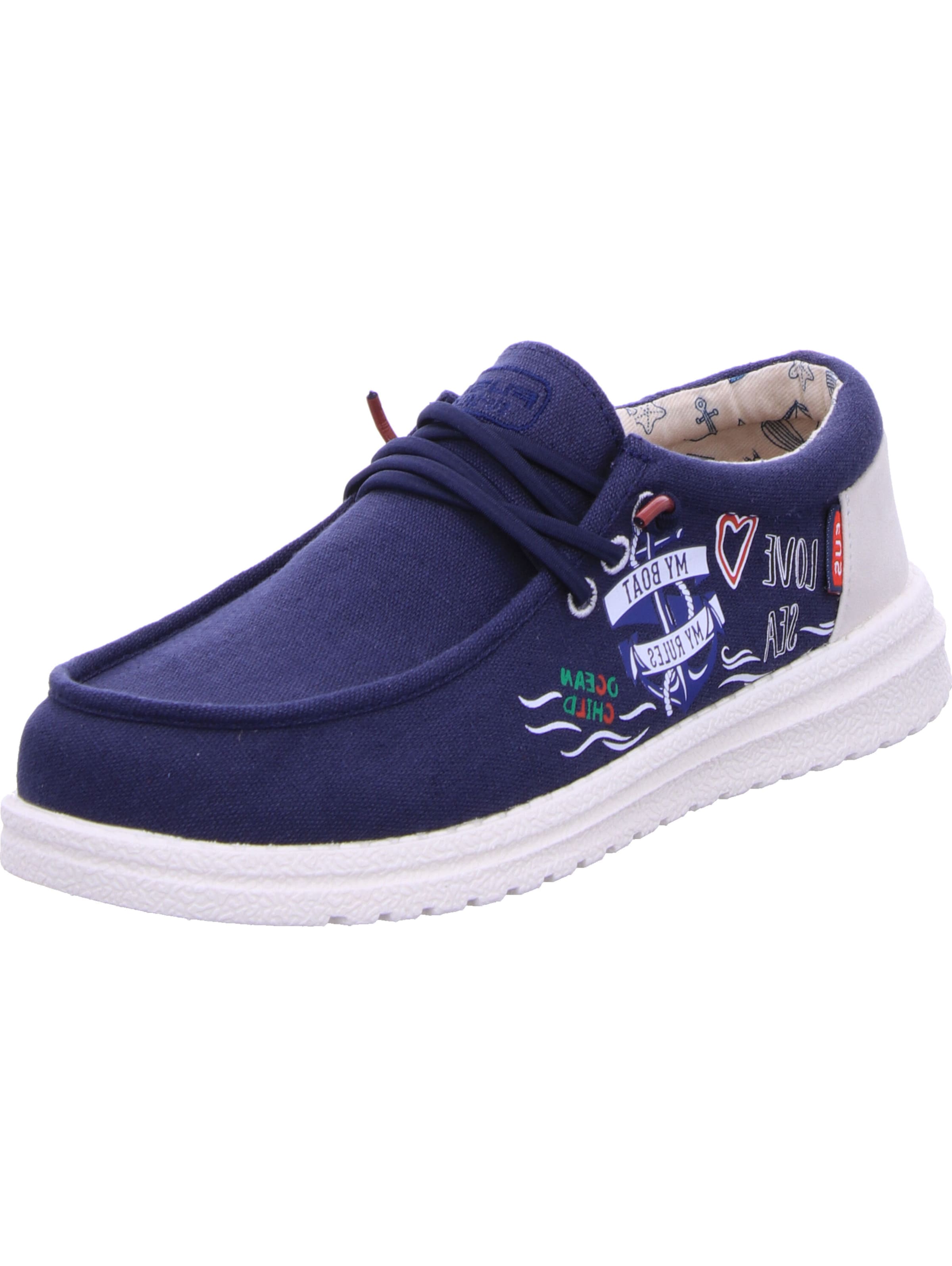 Fusion Mokassin 'Emma' in Blau: Vorderseite