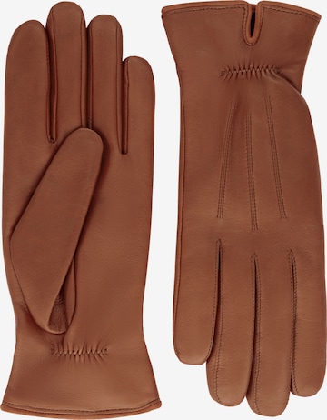 Roeckl Full finger gloves 'ANTWERPEN PLAIN' in Brown: front