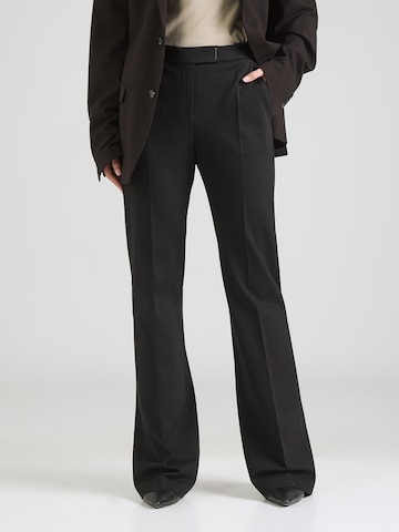 BOSS Bootcut Pantalon 'Talia4' in Zwart: voorkant