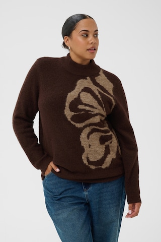 Pull-over 'Kaila' KAFFE CURVE en beige : devant