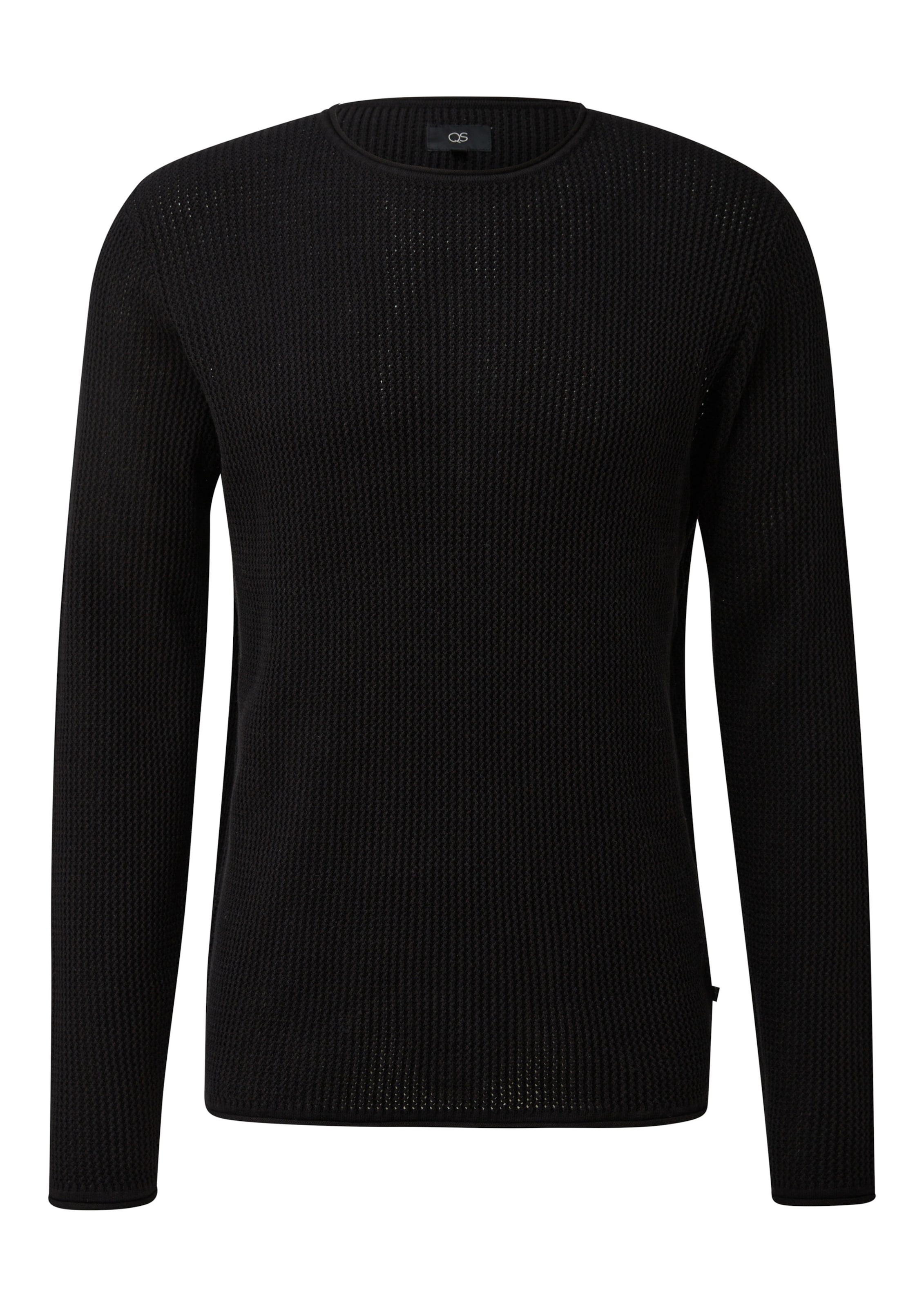 Pull-over QS en noir : devant