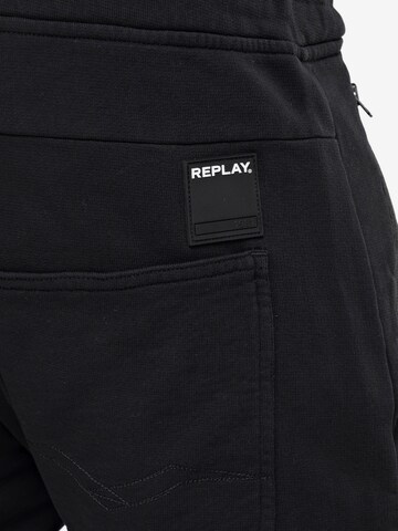 REPLAY - Tapered Calças em preto