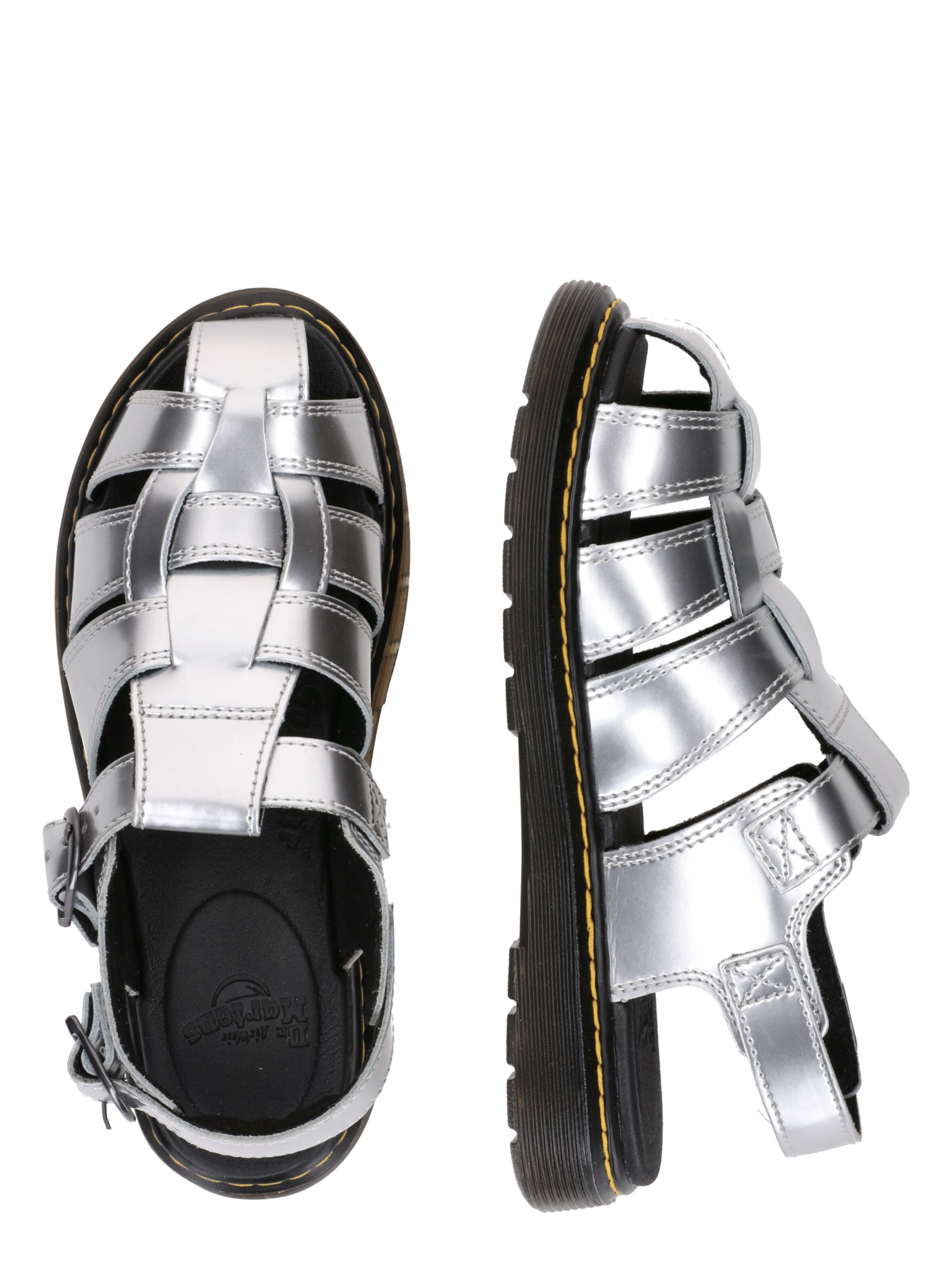 Sandales 'Caarys' Dr. Martens en argent