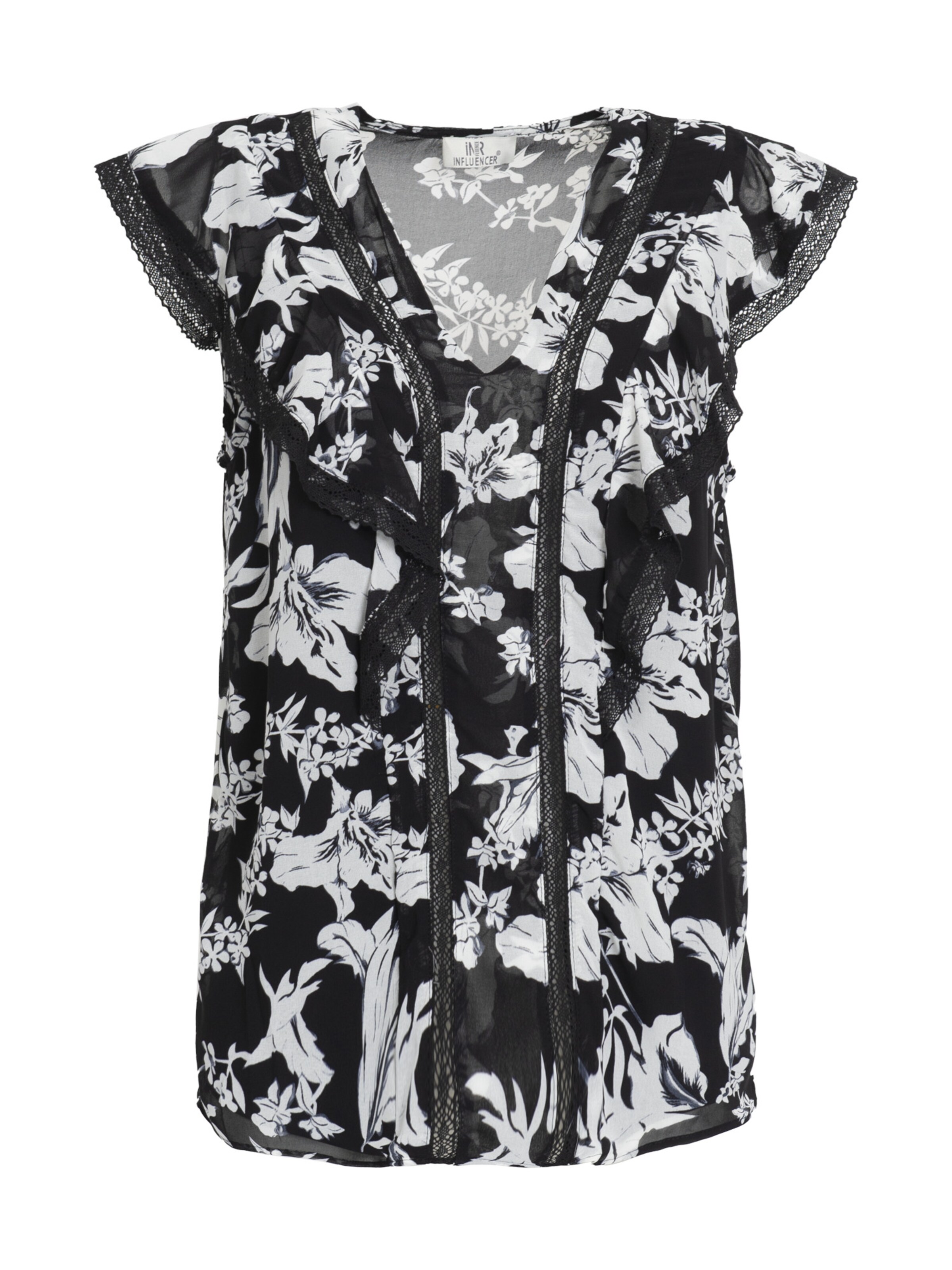 Influencer Blúz - fekete: elől