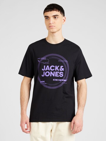 JACK & JONES T-shirt 'PILOU' i svart: framsida