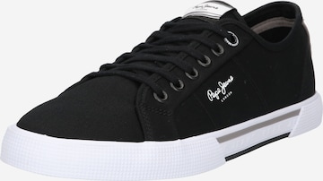 Pepe Jeans - Zapatillas deportivas bajas 'Brady' en negro: frente