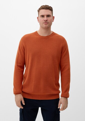 s.Oliver Men Big Sizes Sweater in Orange: front
