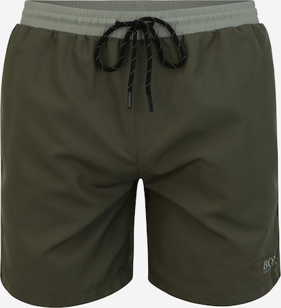 BOSS Badeshorts 'Starfish' in grau / dunkelgrün, Produktansicht