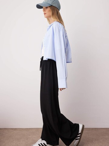 Trendyol Широкий Штаны в Черный