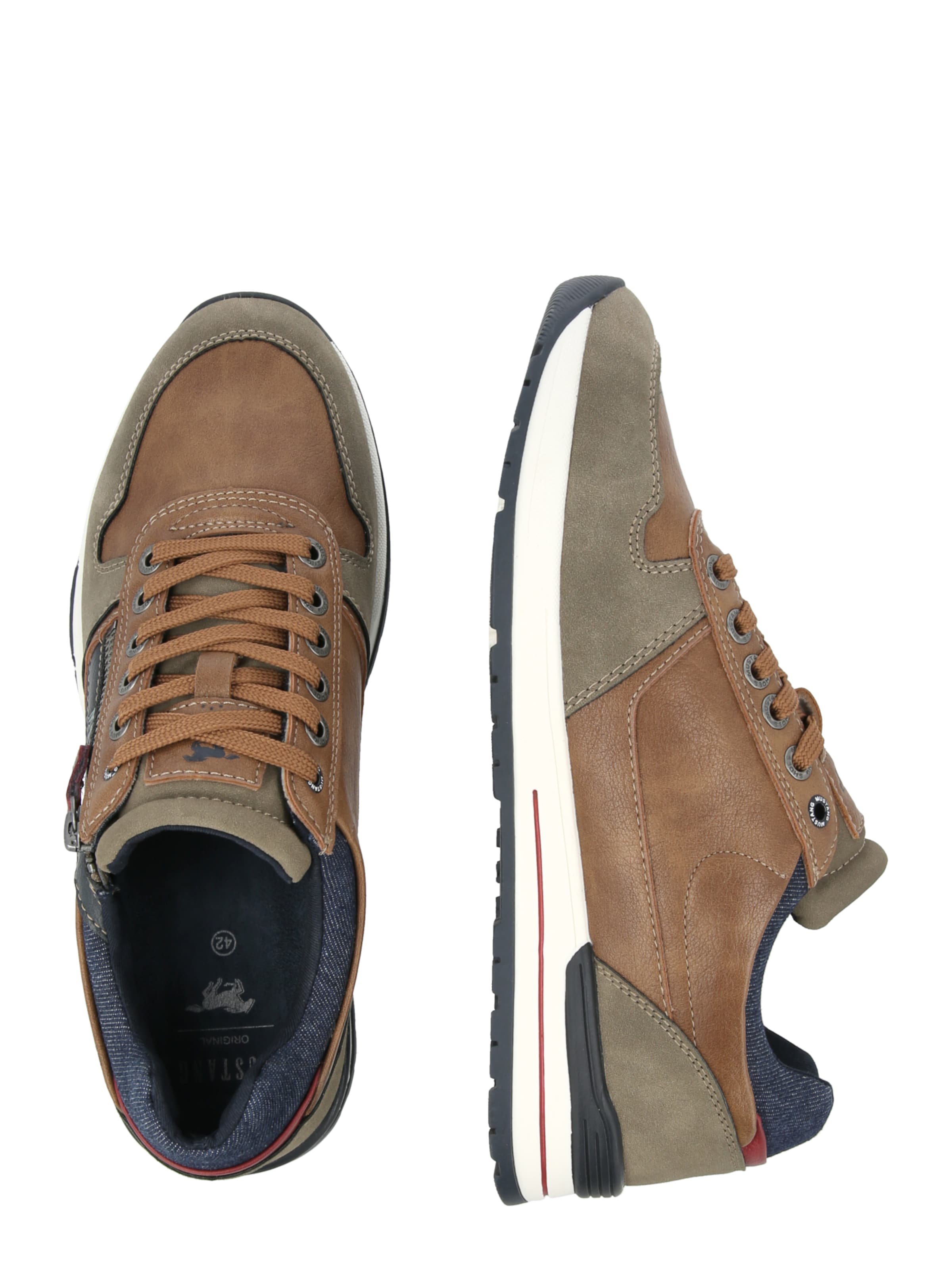 MUSTANG Nízke tenisky - Hnedá