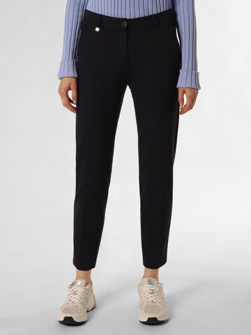 BRAX Slimfit Kalhoty s puky 'Maron' – modrá: přední strana