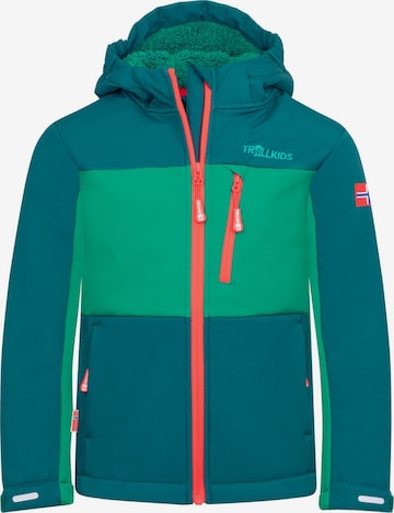TROLLKIDS Outdoor jacket in Green: front