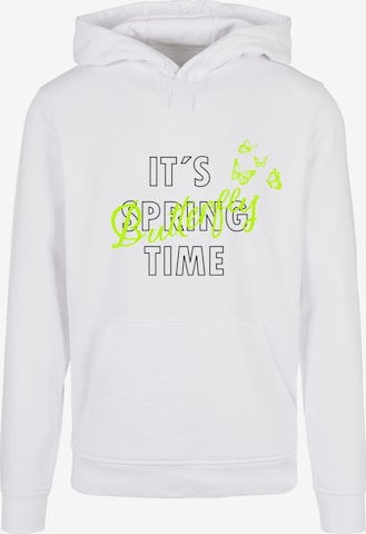 Merchcode Sweatshirt ' It´s Spring Time ' in Weiß: predná strana