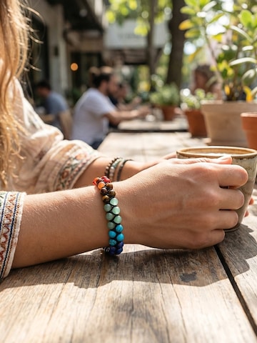 UNIQAL Armband 'CHAKRA ENERGY 6MM' in Gemengde kleuren