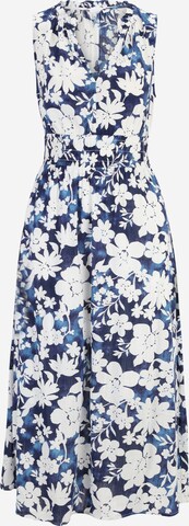 Gap Petite Šaty 'V-ZEN NK HALTER MAXI DRESS PRNT' – modrá: přední strana