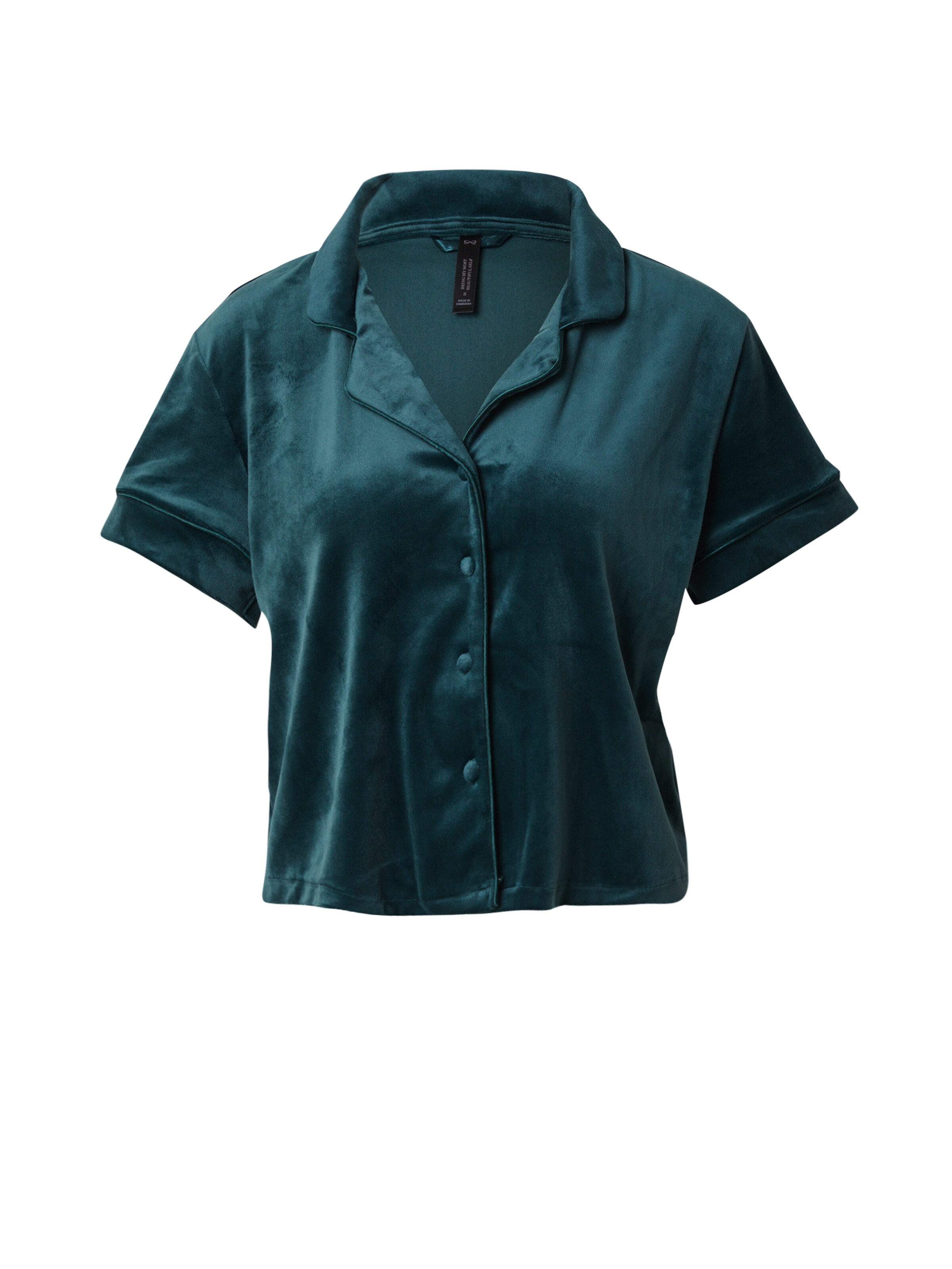 Hunkemöller Tričko na spaní – zelená: přední strana