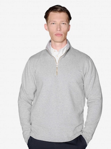 SANVT Sweatshirt 'The Half Zip Sweater' in Grey: front