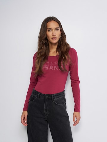 Salsa Jeans Shirt in Rood: voorkant