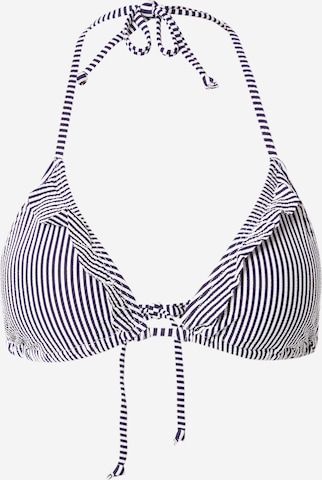 BeckSöndergaard Triangel Bikinitop in Blauw: voorkant