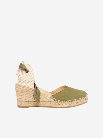 Sandales 'Alpargata Cuña 7 cm' Alhamas en vert : devant