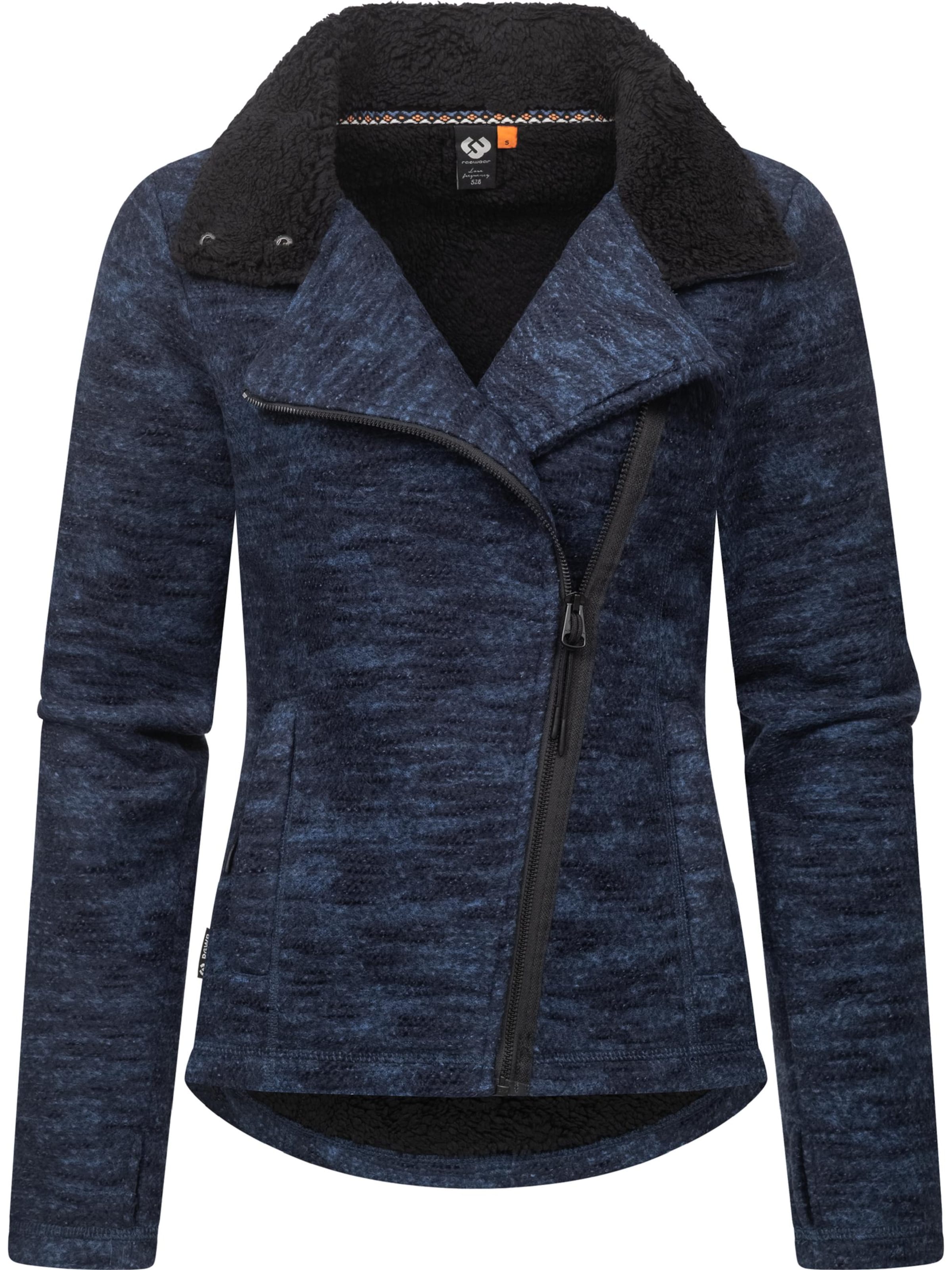 Ragwear Fleece Jacket 'Saskie' in Blue: front