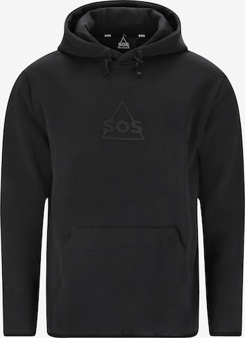 SOS Sweatshirt 'Vail' in Zwart: voorkant
