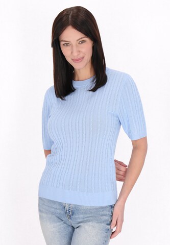 usha BLUE LABEL Trui in Blauw: voorkant
