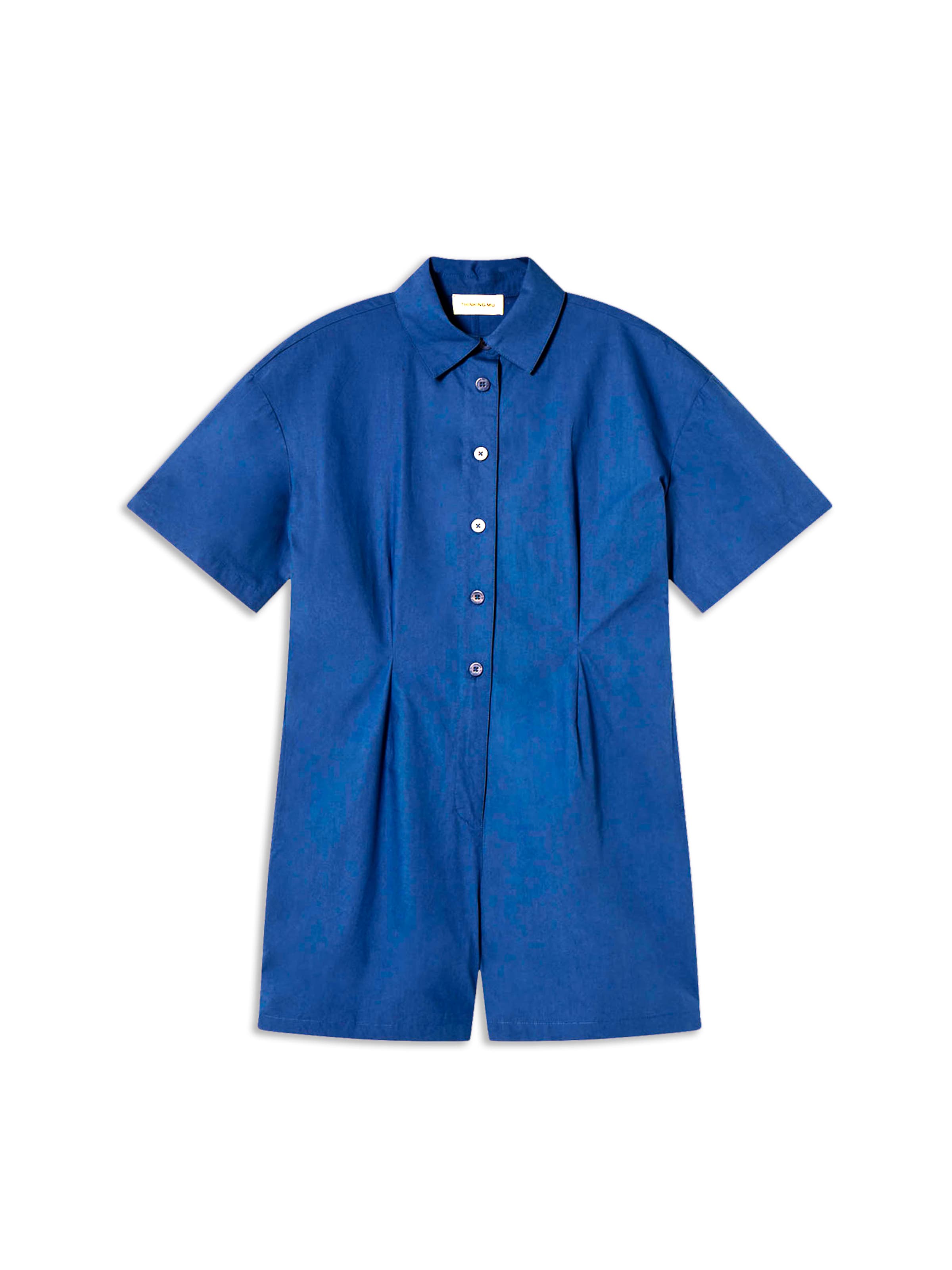 Thinking MU Jumpsuit ' ROBERTA ' in Blauw: voorkant