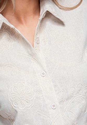 Ombre Blouse in Beige