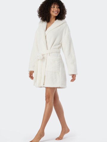 SCHIESSER Short Bathrobe in White