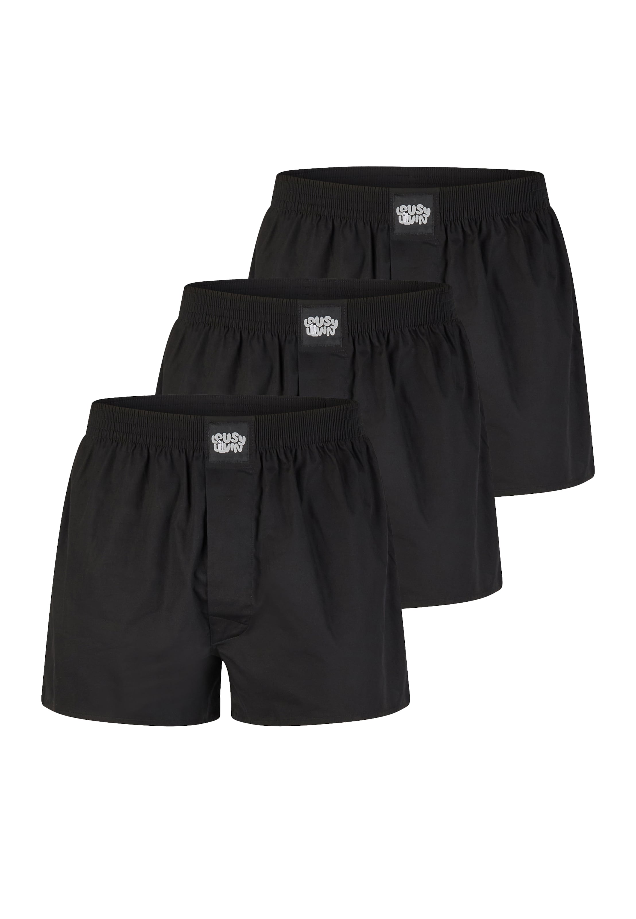 Lousy Livin Boxer shorts '3er Pack' in Black: front