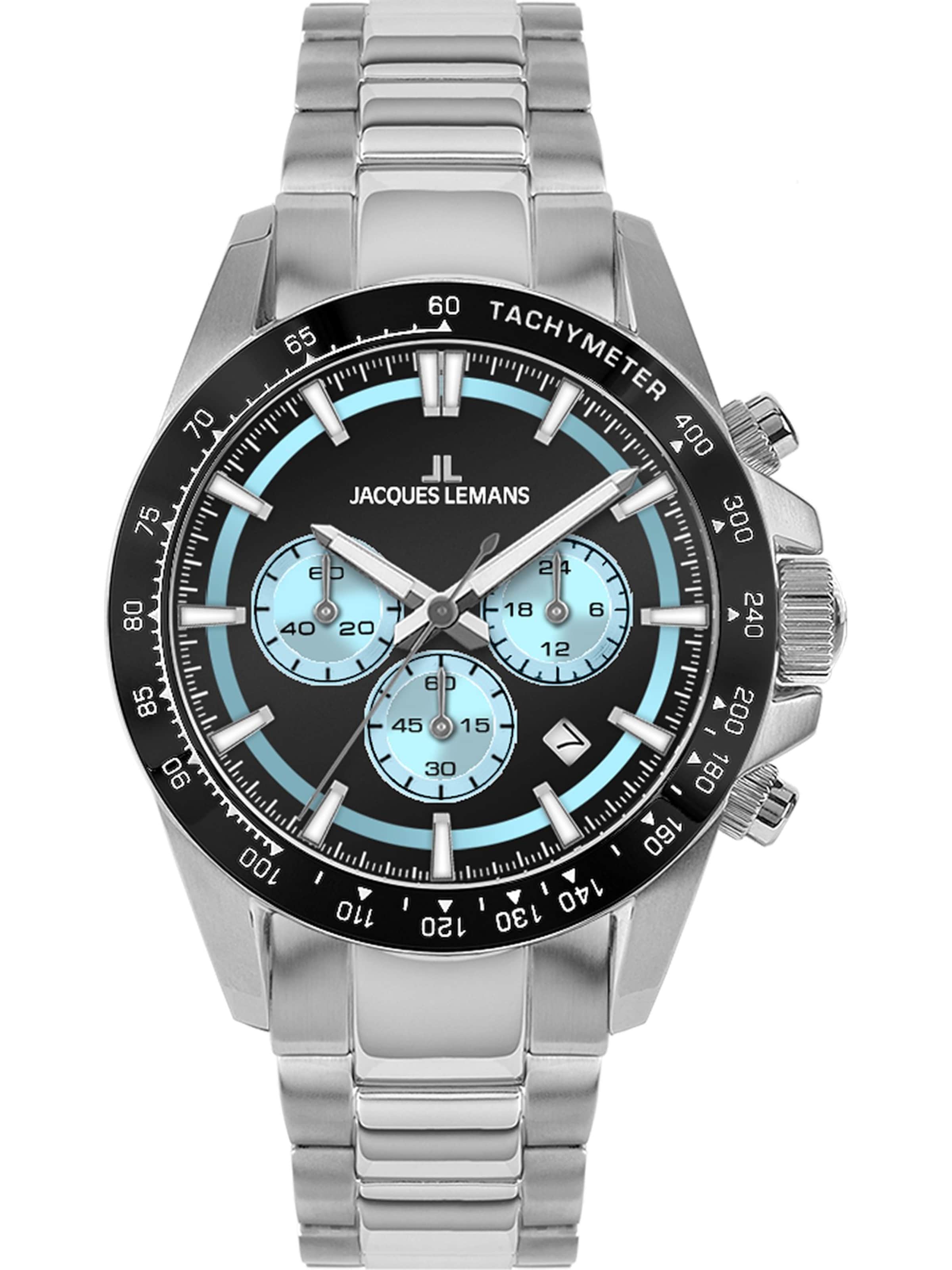 Jacques Lemans Analoguhr in Blau: Vorderseite